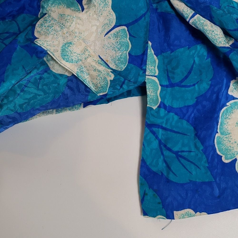 Vintage Floral 100% Silk ST GILLIAN Dress Size 10 - Picture 9 of 12